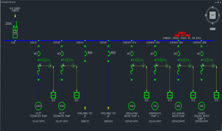 Automatic one line diagrams output by the Aeries CARS Load Scheduling Software